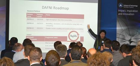 ​​​​​​​Erica Yang (SCD) introduces the DAFNI Roadmap at a stakeholders engagement event