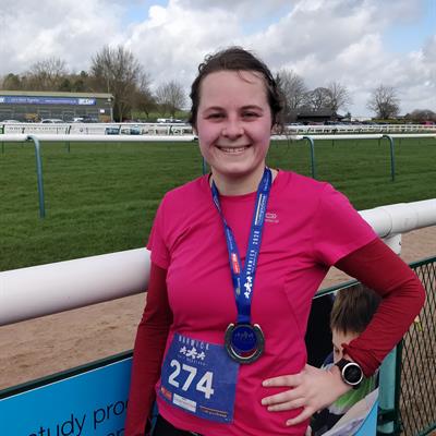 Louise Davies post-marathon