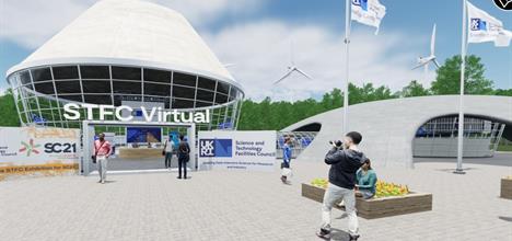 Screenshot of the entrance to the virtual exhibit.