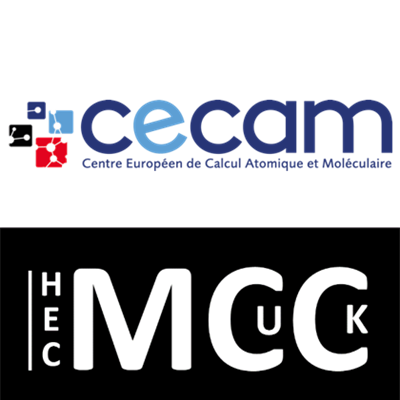 Logo of CECAM above logo of MCC