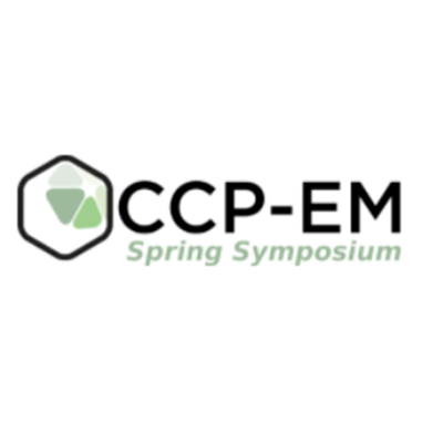 Letters  that read as 'CCP-EM' with 'Spring Symposium' written beneath them