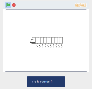 Flexipede, the world's first computer generated character